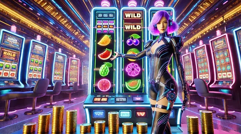 Tampilan permainan slot SVIP2 dengan reel dan simbol berwarna